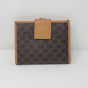 CELINE Macadam Kisslock Leather Wallet